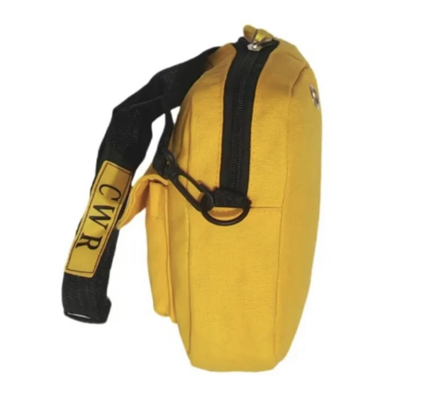 Маленькая женская сумочка через плече, сумочка для девочек, желтый,  - размер сумки 20*17*6 см, 2 кармана Киев - изображение 4