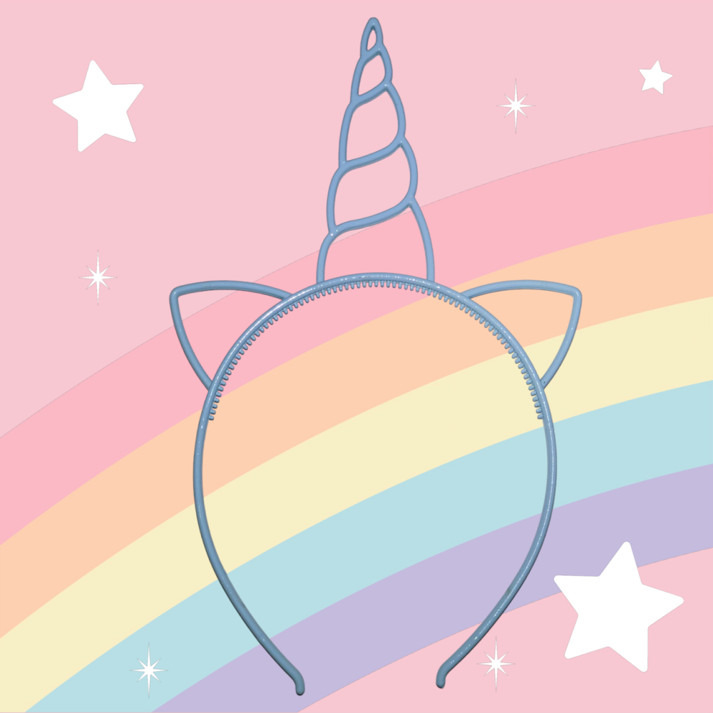 Детский обруч Единорог с ушками 22 на 14 см голубой Киев - изображение 1