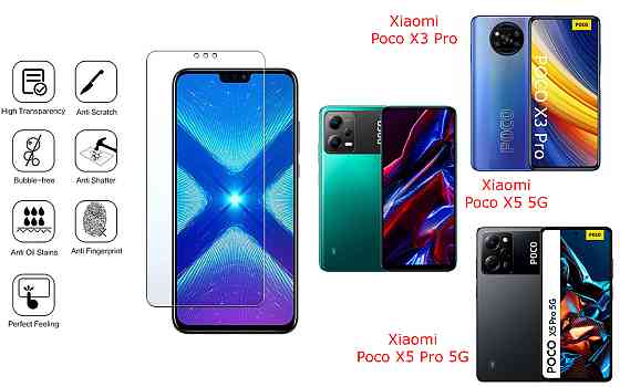 Защитное стекло NeoGlass для Xiaomi Poco X3 Pro, X5 5G, X5 Pro 5G – ультрапрозрачное и устойчивое Киев
