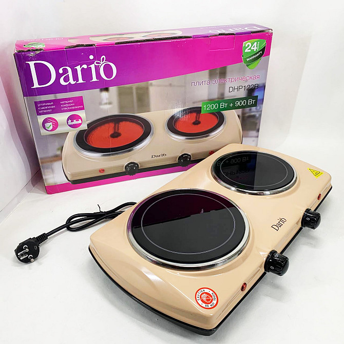 Плиты электрические бытовые 2 конфорки DARIO DHP122B 2100 Вт, Варочная настольная плита MN-45 Львов - изображение 6