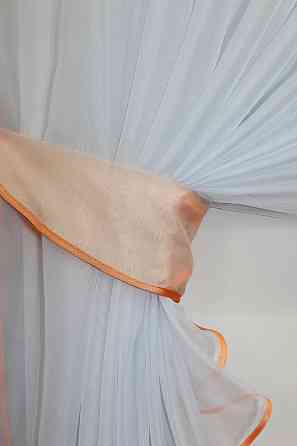 Кухонная занавеска VR-Textil № 069к персиковый с белым 280х170 см (50-652) Киев