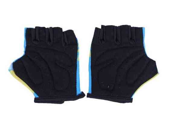 Мотоперчатки (короткие) ZS01 (желтый с голубым, детские, size S) Мукачево