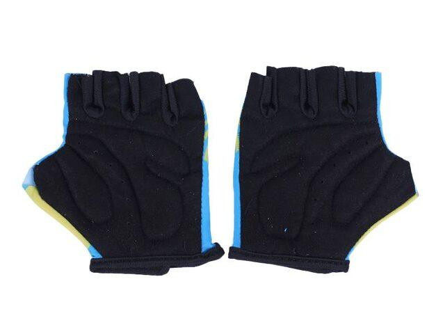 Мотоперчатки (короткие) ZS01 (желтый с голубым, детские, size S) Мукачево - изображение 2