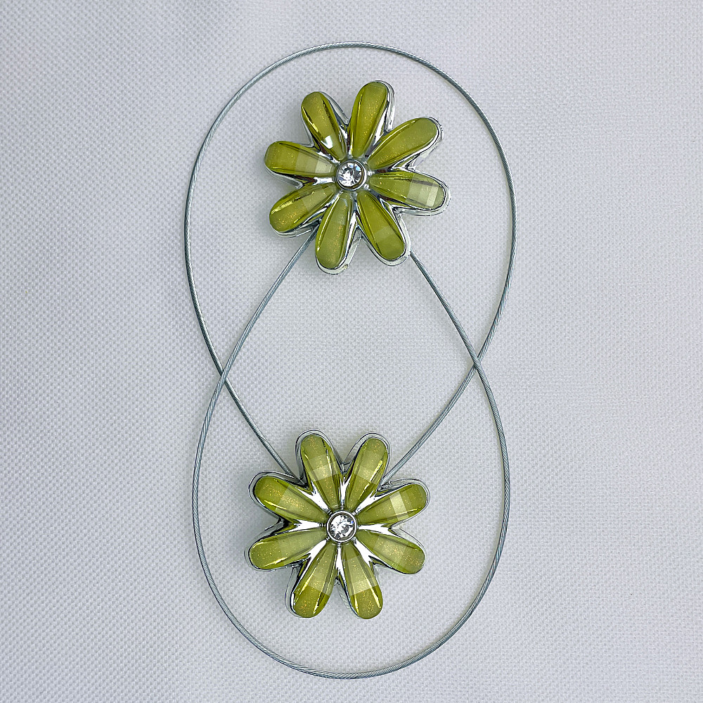 Магніти для штор та гардин "Квітка" набір 2 шт Салатовий (81-246) Київ - фото 6