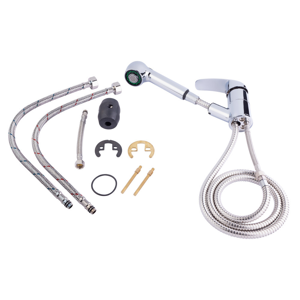 Змішувач для кухні Lidz Mars 011 з висувним виливом (k40) LDMAR011CRM34859 Chrome Київ - фото 6