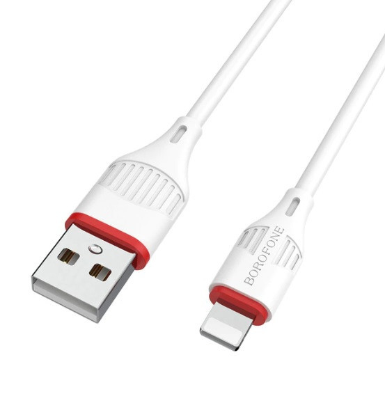 Кабель Lightning Hoco Borofone 1м White Киев - изображение 2
