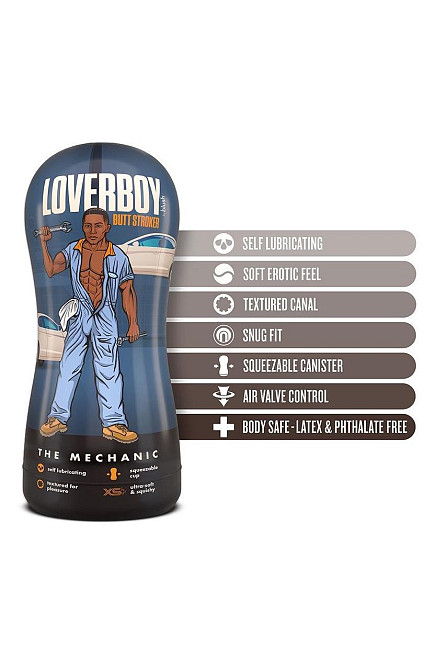Мастурбатор-анус Blush Coverboy The Mechanic у колбі, коричневий, 18.5 см Sex Aura Київ - фото 4