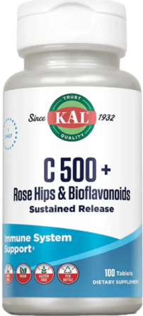Вітамін C KAL C 500 + Rose Hips & Bioflavonioids Sustained Release 100 таб Київ