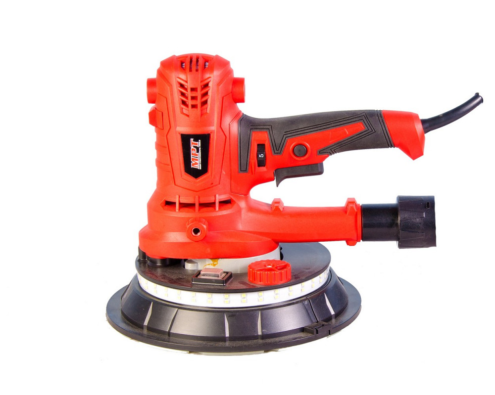 MPT Шліфмашина для стін і стелі MPT 850 Вт 1400-2700 об/хв Ø180 мм діодне підсвічування аксесуа Коломия - фото 1