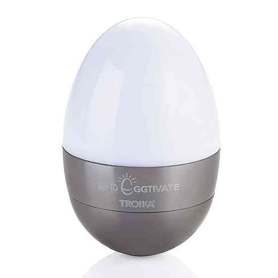 Світильник-нічник Troika Eggtivate, з датчиком вібрації, сталевий Рівне