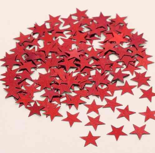 Конфетти Звездочки праздничные жесткие 15 г 1 см красный Киев