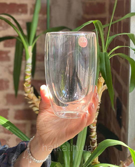 Кухоль чашка подвійне дно Olens "Біг Джон" 500 мл прозорий Київ - фото 1