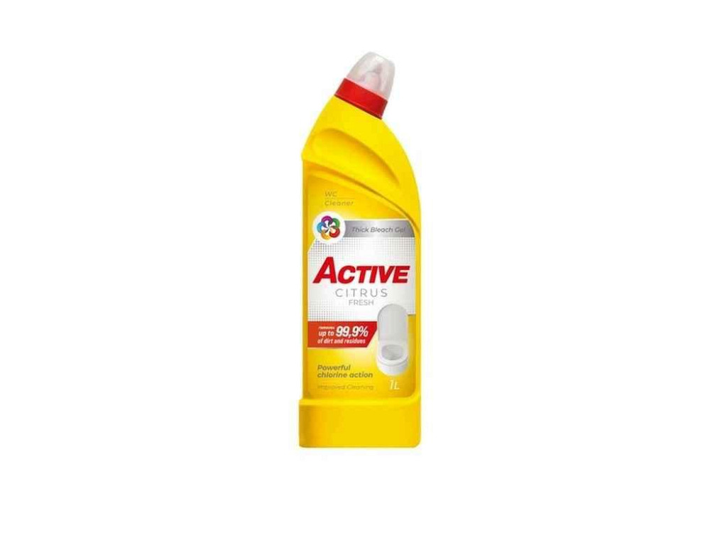 Гель для миття унітазу 1л з хлором Citrus Fresh ТМ ACTIVE Київ - фото 1