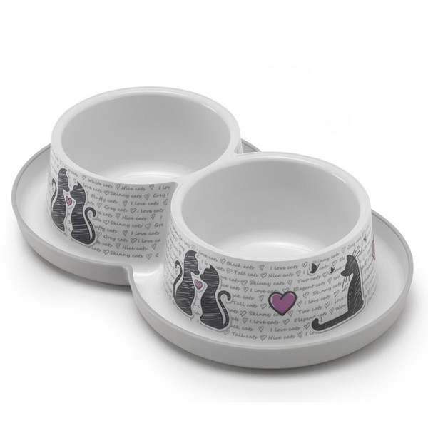 Moderna Double Trendy Dinner Cats in Love МОДЕРНА ЗАКОХАНІ КОТИ подвійна миска для котів, 2х350мл Київ - фото 1