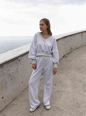 Женский базовый прогулочный костюм двойка: кофта и штаны турецкая трехнить пенье Меланж Одесса