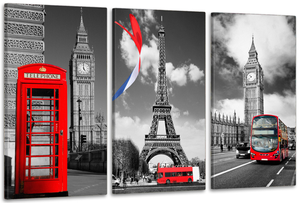 Модульная картина в гостиную / спальню  Велика Британія -Париж      ART-281_3A Киев - изображение 1