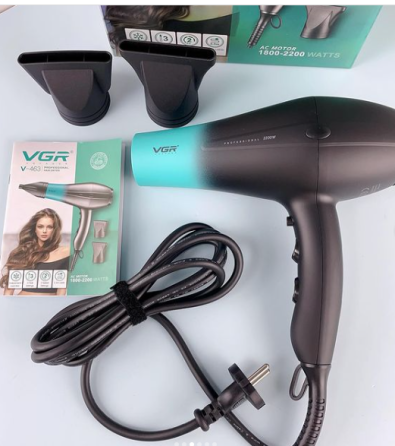 Фен для волосся VGR V463 професійний з іонізацією, турмаліном, інфрачервоним випромінюванням, потужний та зручний для дому. Одеса