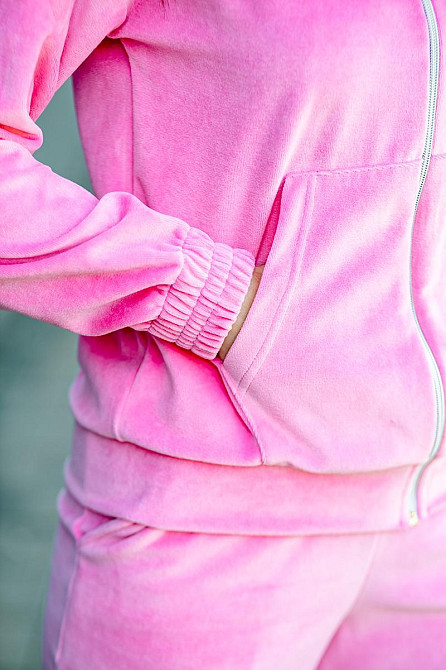 Спортивный костюм женский прогулочный велюровый, женский комплект розовый Крохатушка одяг 56/58, Молния, 80% бавовна + 20% поліестер, пеньє, Воздухопр Киев - изображение 5