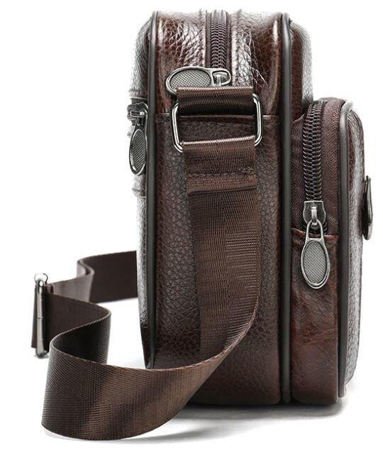 Сумка мужская флотар кожаная Vintage 14988 Коричневая Киев - изображение 6