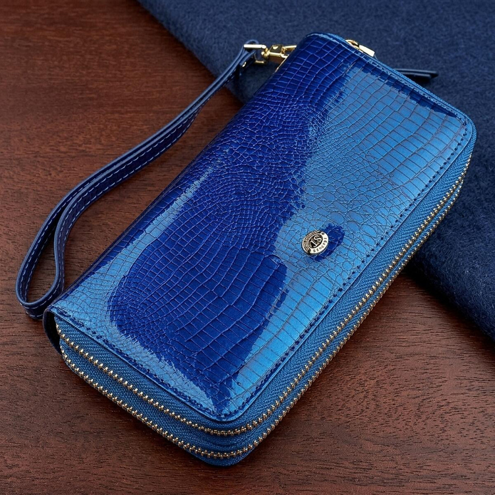 Кошелек женский ST Leather 18447 (S5001A) на молнии Синий Киев - изображение 7