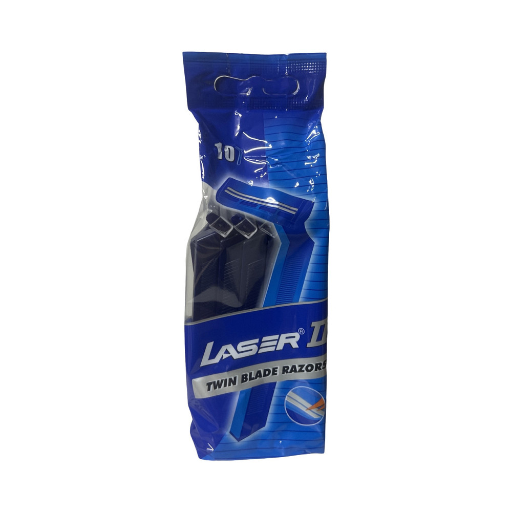 Одноразові чоловічі станки для гоління, 10 шт. Laser II For Men Twin Blade Razors Виноградів - фото 1