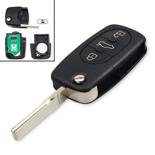 Ключ запалювання Audi з чіпом ID48 4D0837231A, 3 кнопки, HU66, для A3 A4 A6 A8 RS4 Київ - фото 1
