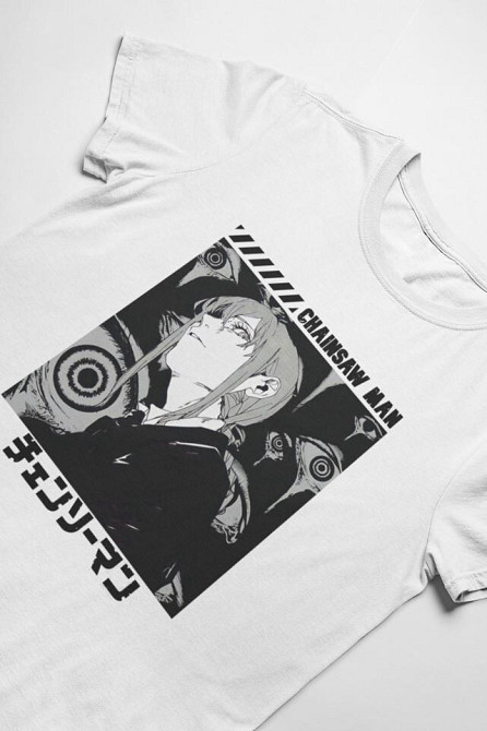Футболка аниме Человек-бензопила оверсайз (S/M/L) Черний AnimeJ0822 Днепр - изображение 5