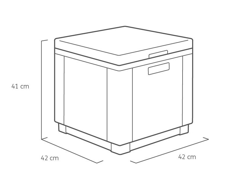 Стіл-скриня з термоізоляцією Allibert Ice Cube, коричневий Київ - фото 10