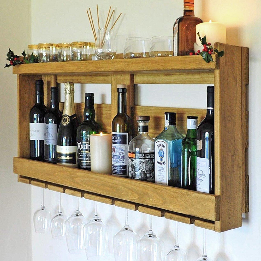 Настінна винна полиця "Дайтака" сієна Миколаїв - фото 1