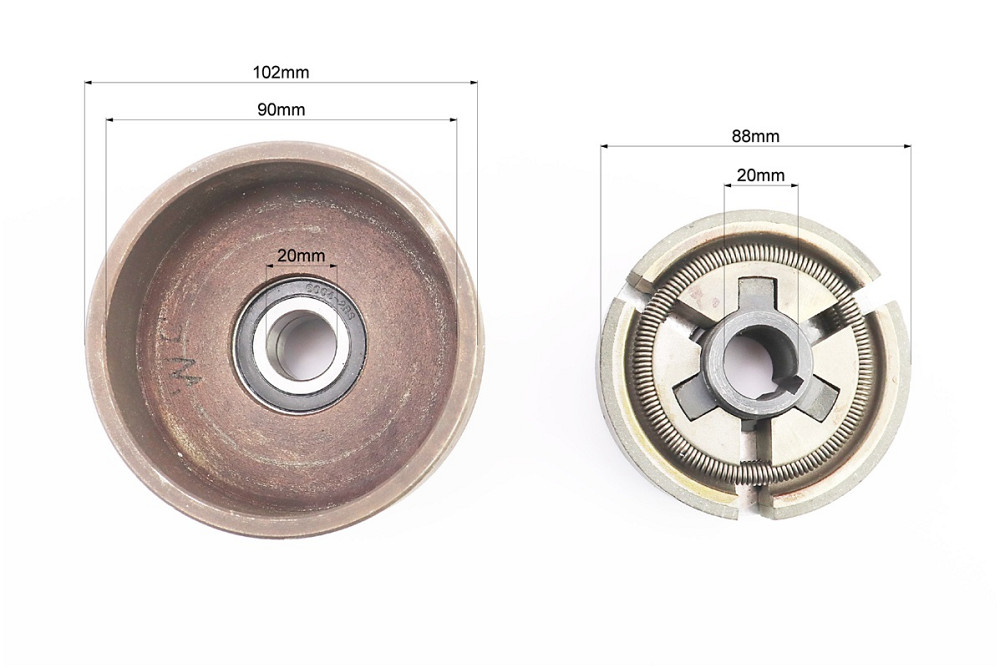 Шків-муфта зчеплення варіаторного типу (під колінвал d-20mm, D-102mm, два пази під ремінь SPB) 168F/170F Киев - изображение 3