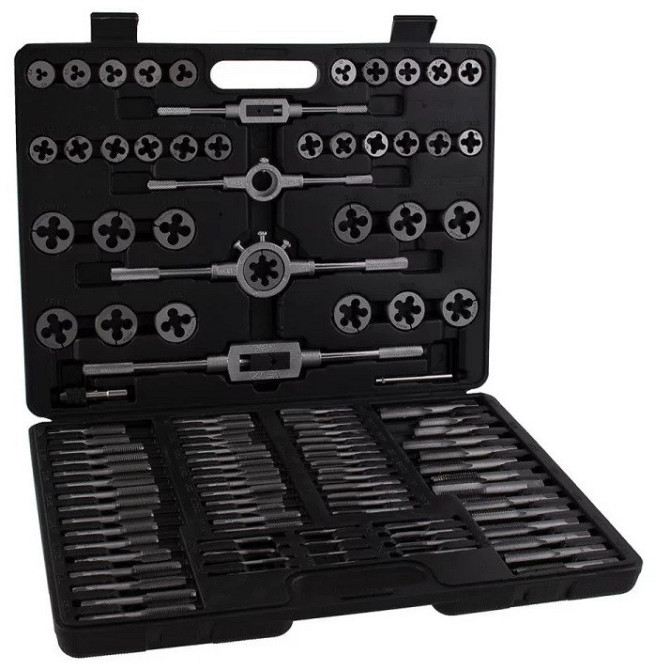 OX-609 Набор Для Нарезки И Нарезки Резьбы 110 Шт Метрическая Резьба M2-M18 С Пластиковым Ящиком Одесса - изображение 3