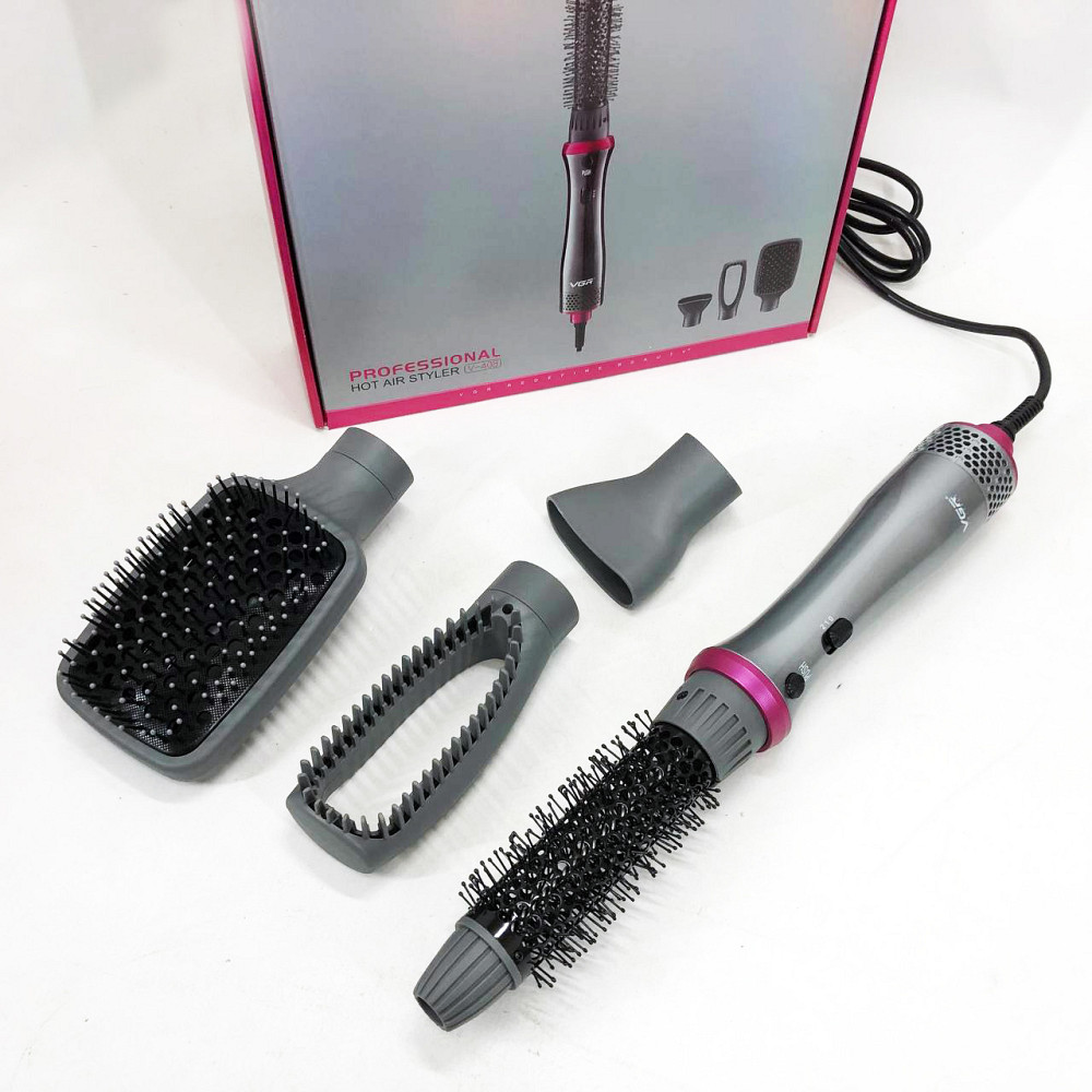 Багатофункціональний гребінець з гарячим повітрям 4в1, Фен з регулюванням температури і потоку повітря WL-47 Київ - фото 7