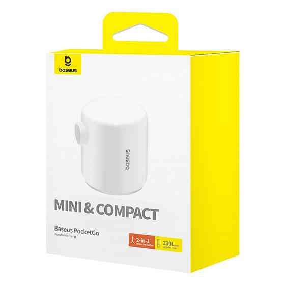 Портативный насосо для матрасов Baseus PocketGo Portable Air Pump Stellar White Одесса