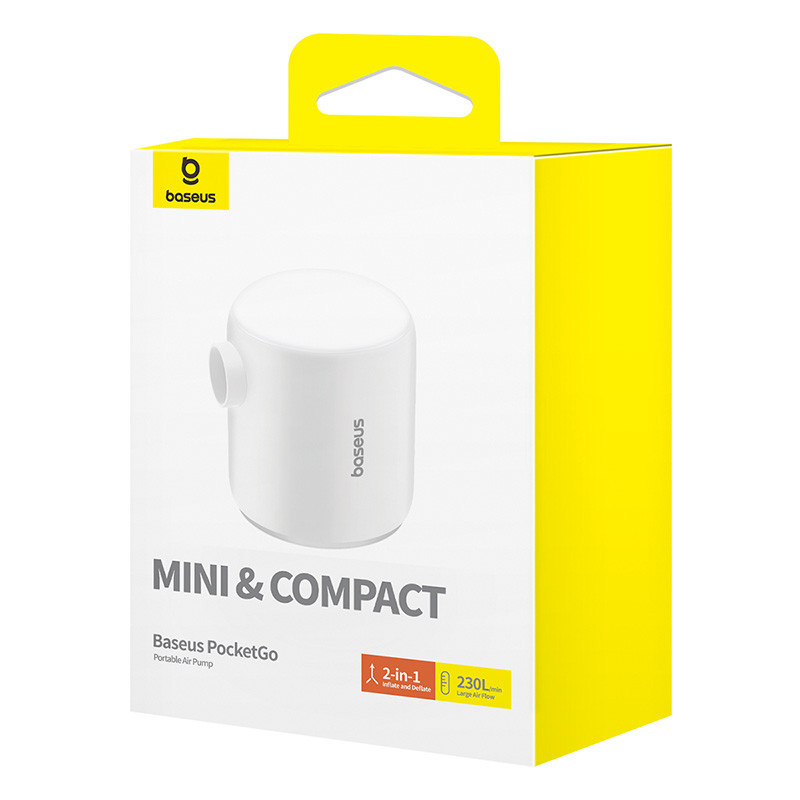 Портативный насосо для матрасов Baseus PocketGo Portable Air Pump Stellar White Одесса - изображение 2