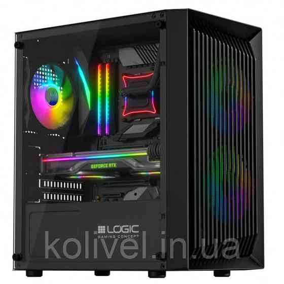 Корпус LogicConcept ATOS MESH+GLASS ARGB fans 3x120mm BLACK без БЖ mATX (AM-ATOS-10-0000000-0002) Киев