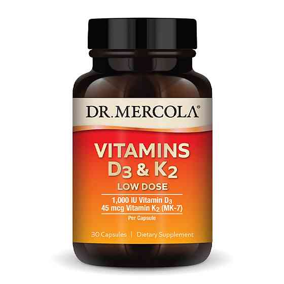 Вітаміни D3 та К2 Dr. Mercola Vitamins D3 & K2  Low Dose 30 капсул Київ