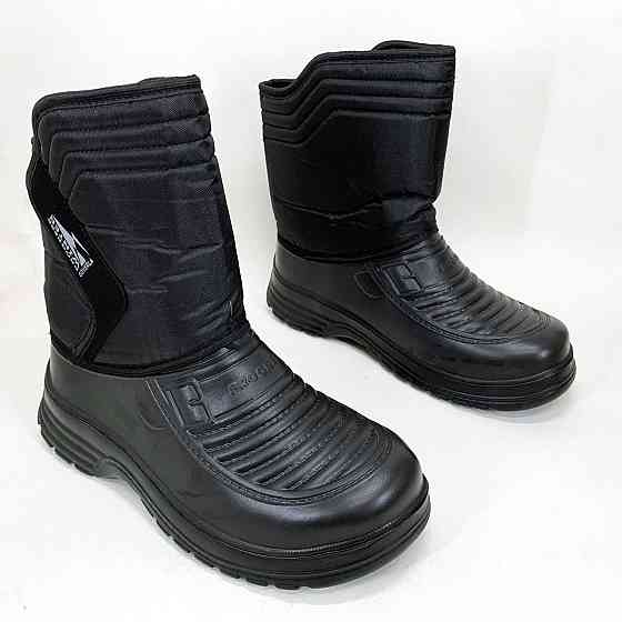 Ботинки рабочие облегченные, Удобная мужская обувь легкая, Резиновые утепленные сапоги мужские короткие VQ-47 Львов