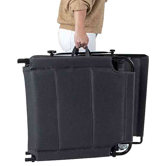 Кровать раскладная Bo-Camp Sun Lounger With Sunscreen 5 Positions Grey (1304492) Винница