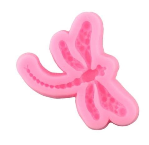 Молд силиконовый Стрекоза 59 на 48 мм розовый Киев - изображение 3