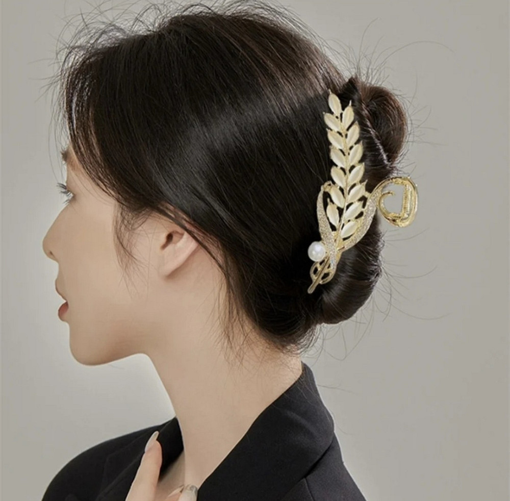 Заколка-крабік колосок Золотистий Смела - изображение 2