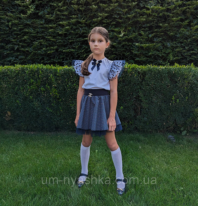 Комплект школьной формы блузка короткий рукав и красивая юбка 116 Кривой Рог - изображение 2