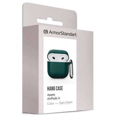 Чохол для навушників Armorstandart Hang Case для Apple AirPods 4 Dark Green (ARM81280) Вінниця - фото 3