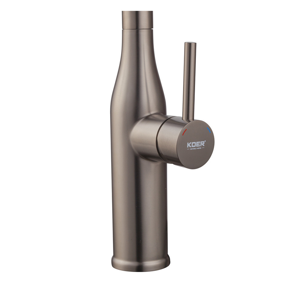 Кухонный смеситель KOER KI-70004-07 с выдвижным изливом из нержавеющей стали (KR3387) Харьков - изображение 4