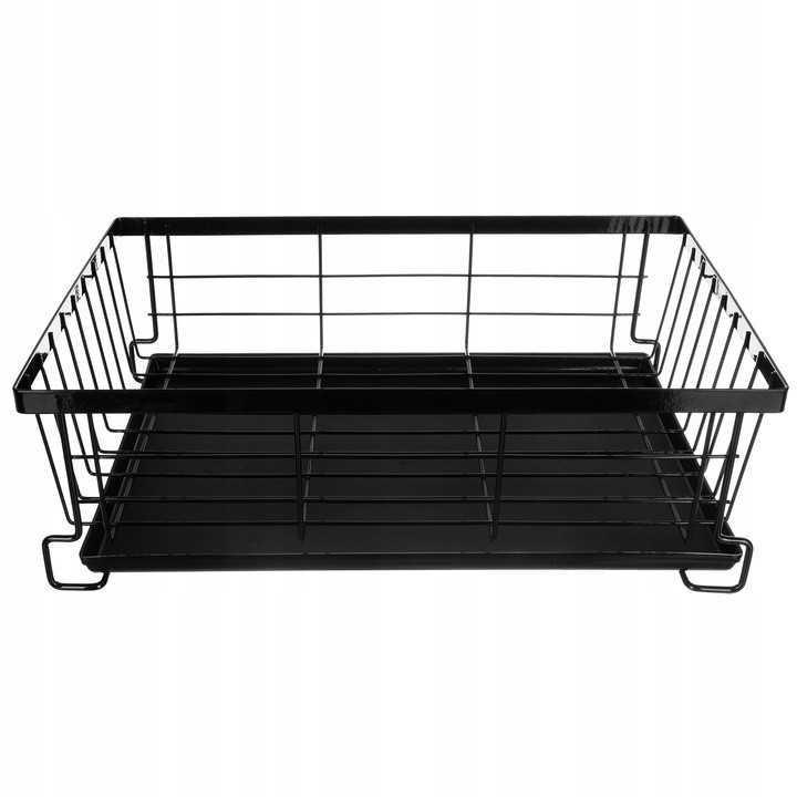 Дворівнева металева сушарка для посуду Ruhhy (19163) Black Нововолинськ - фото 3