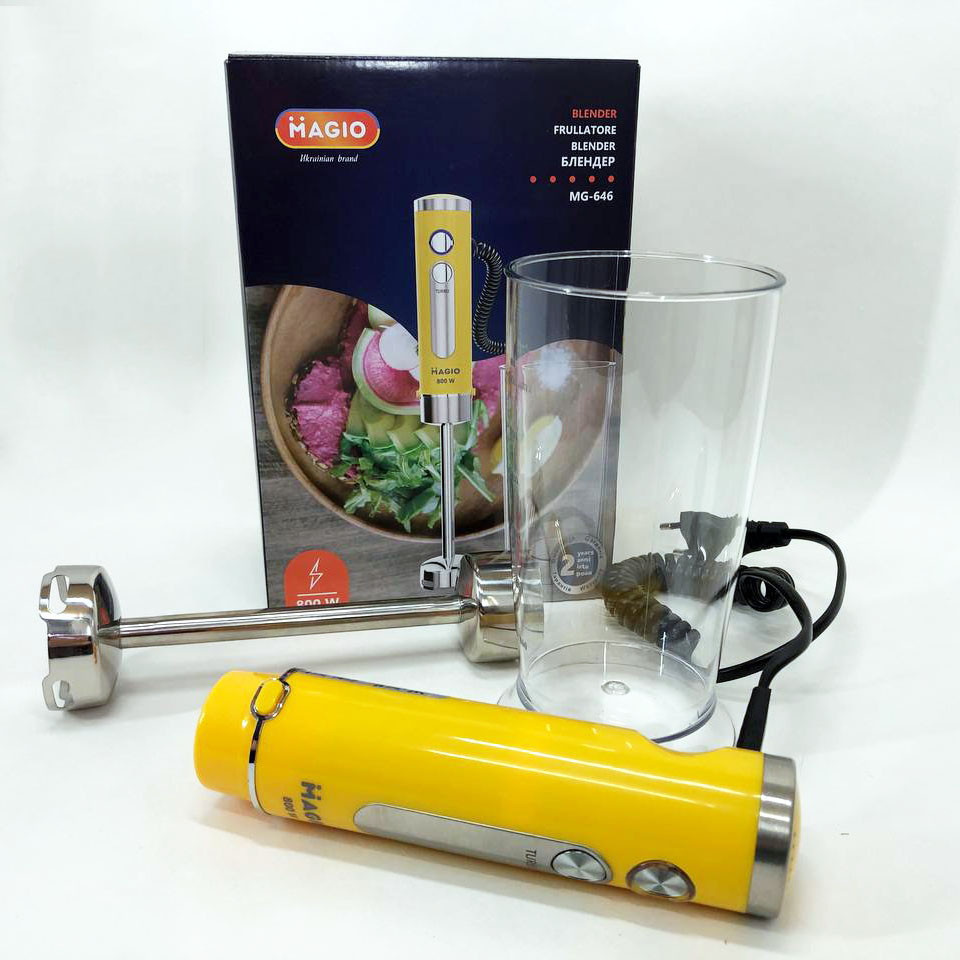 Погружной бытовой блендер насадки Magio, Блендер с мерной чашей стакан чашка Легкий для дома ZC-76 Львов - изображение 5