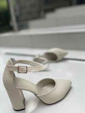 Wright Босоніжки жіночі бежеві WRIGHT 9535 шкіряні / Босоніжки на підборах із закритим носком 3 Коломыя