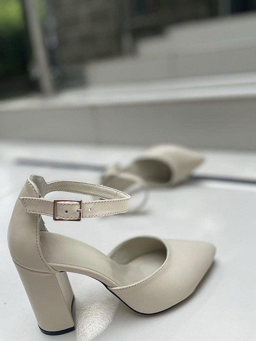 Wright Босоніжки жіночі бежеві WRIGHT 9535 шкіряні / Босоніжки на підборах із закритим носком 3 Коломыя - изображение 2