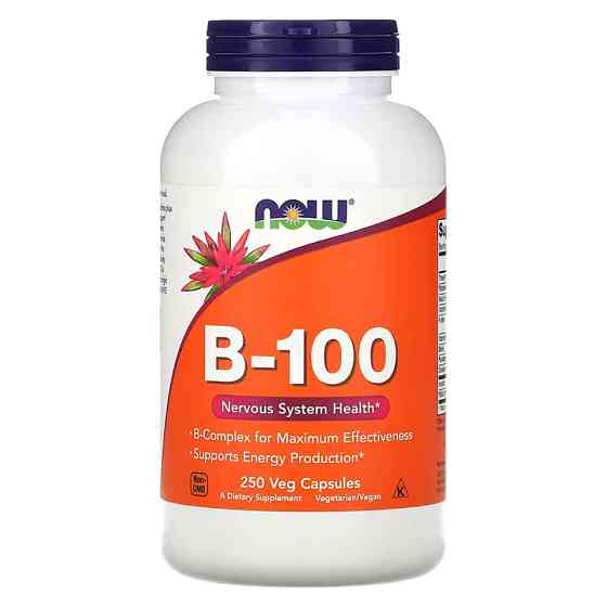 Комплекс витаминов группы В NOW Foods B-100 250 vcaps Луцк