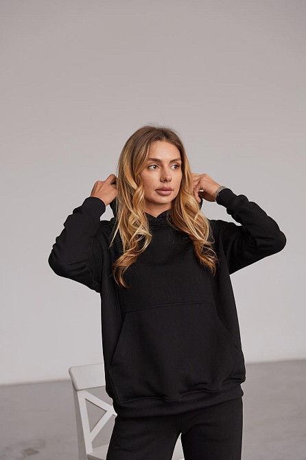 Стильний худі для вагітних та годуючих мам тринитка Chelm XXL-3XL (50-52) Lullababe Чорний Кривий Ріг - фото 1