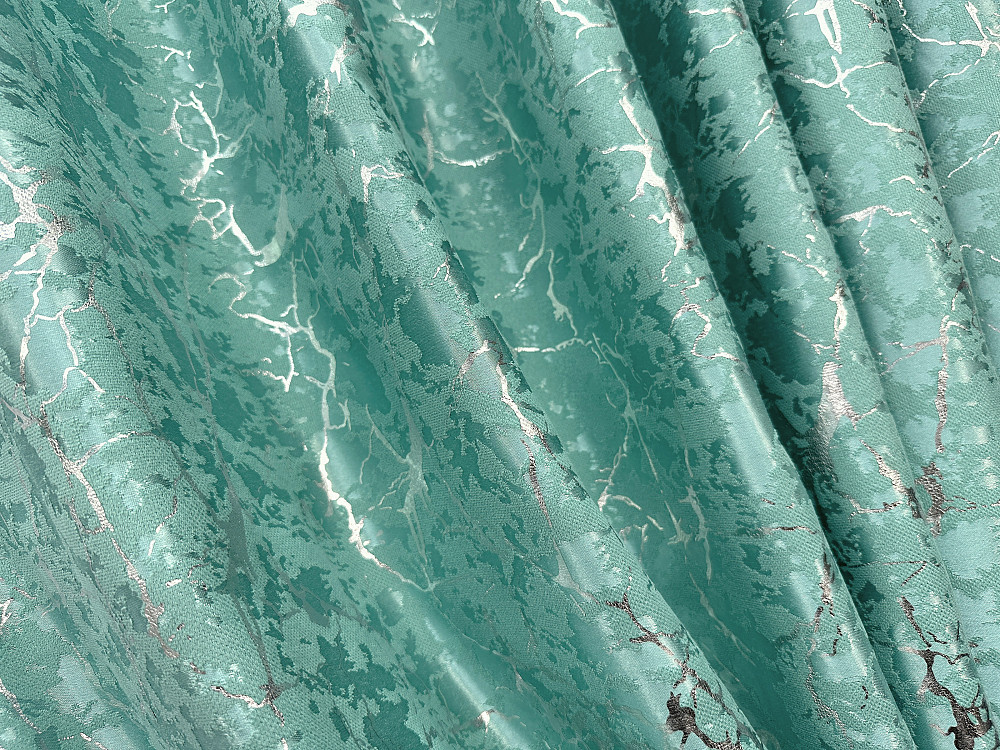 Комплект готовых штор VR-Textil Лен мрамор Royal Touch № 2010ш Бирюзовый 150х270 см 2 шт (33-1303) Киев - изображение 8